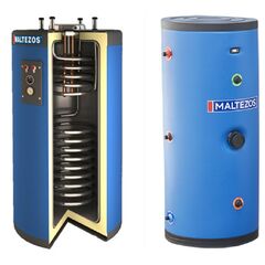 MALTEZOS Stainless Steel (Inox) Boiler room 200lts, vertical, (double energy) 3,5kw | BOILERS MALTEZOS στο Papagiannis.gr