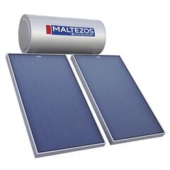 Sunpower Maltezos 300 liters Glass 2 Χ SAC 130 x 150 (2 Solar Thermal Panels - Collectors) Dual Energy Solar Water Heater [CLONE] | OFFERS στο Papagiannis.gr