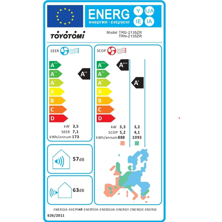 TOYOTOMI IZURU TRN/TRG 2135ZR ECO II DC INVERTER ΚΛΙΜΑΤΙΣΤΙΚΟ ΤΟΙΧΟΥ 12.000 BTU/H | ΟΙΚΙΑΚΑ στο Papagiannis.gr