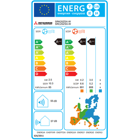 SRK/SRC 25 ZSX-W DIAMOND Mitsubishi H.I.  Inverter Υψηλής Απόδοσης Τοίχου 09.000 Btu/h | ΟΙΚΙΑΚΑ στο Papagiannis.gr