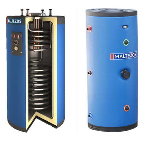 BOILER ΜΑΛΤΕΖΟΣ Ανοξείδωτο (Inox) 300 λίτρα με 1 εναλλάκτη λεβητοστασίου κάθετο (Διπλής Ενέργειας) | Boilers ΜΑΛΤΕΖΟΣ στο Papagiannis.gr